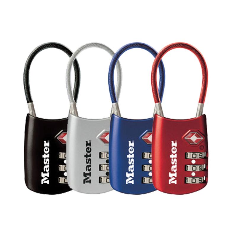 TSA-Accepted Combination Lock Each Package Contains One lock One Color Blue/Silver/Red or Black Randomly Selected at Time of Shipment