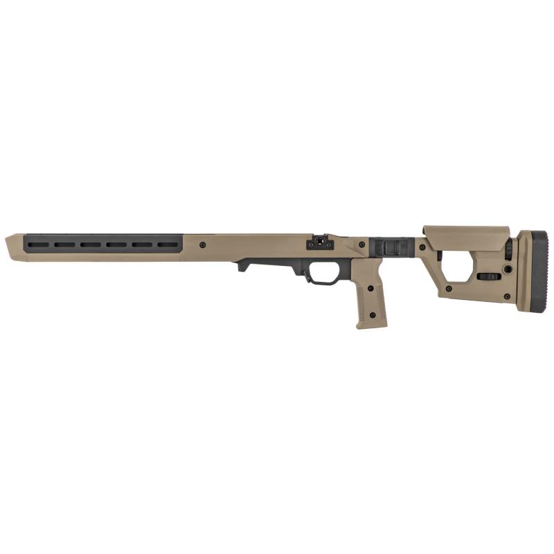 PRO 700L Fixed Stock, Fits Remington 700 Long Action, Billet Aluminum Construction Clad in Magpul Polymer, Ambidextrous, Fits Most Long Action AICS Pattern Magazines, Flat Dark Earth Finish MAG1003-FDE