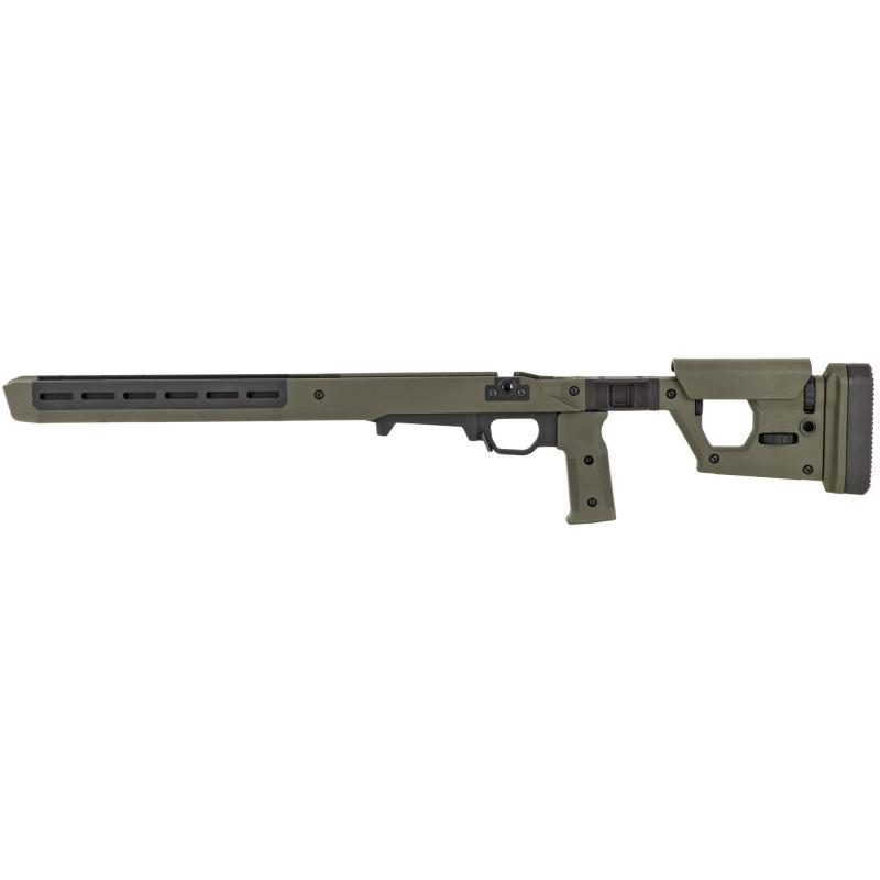 PRO 700L Fixed Stock, Fits Remington 700 Long Action, Billet Aluminum Construction Clad in Magpul Polymer, Ambidextrous, Fits Most Long Action AICS Pattern Magazines, OD Green Finish MAG1003-ODG