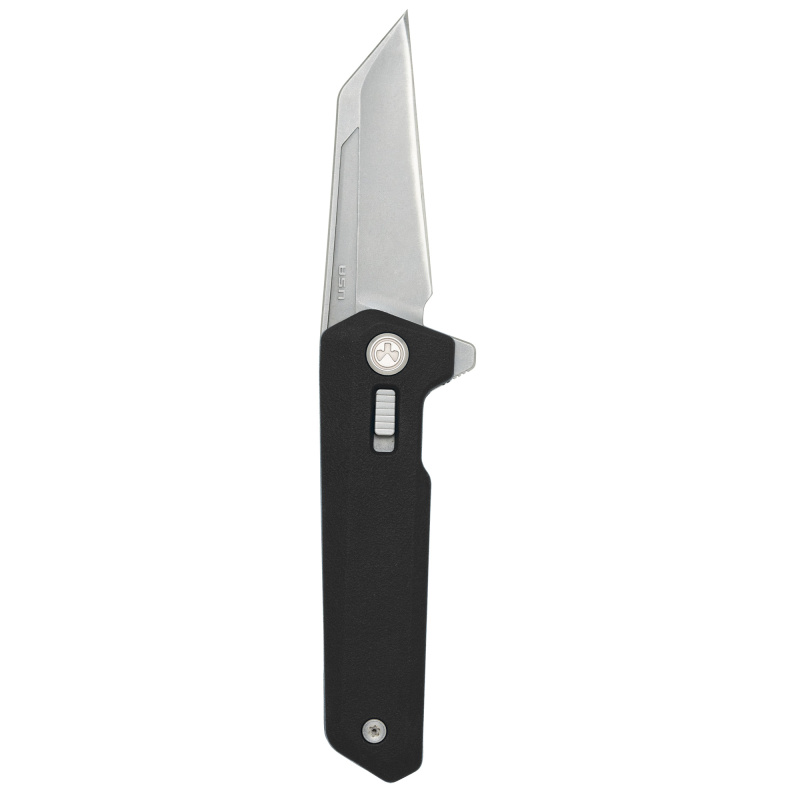 Breslau, Folding Knife, 2.94" Wharncliffe Blade, MVN35 MIM Steel, 7.375" Overall Length, Lug Lock, Bead Blasted Finish, Black Polymer Handle MAG1081-BLK