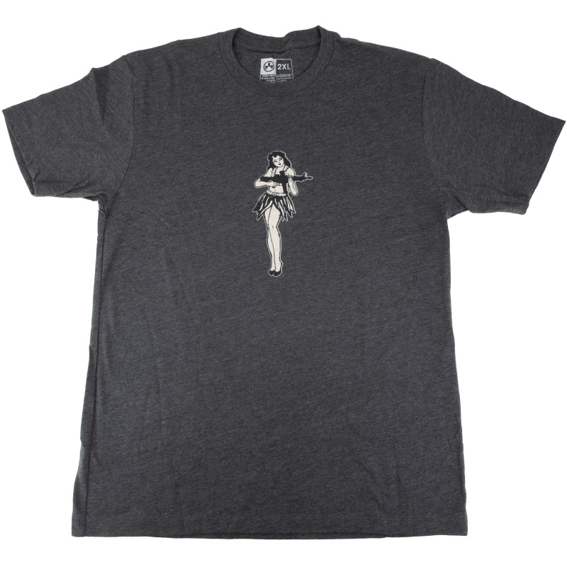 Hula Girl, T-Shirt, 2X Large, Cotton Polyester Blend, Charcoal MAG1117-010-2XL