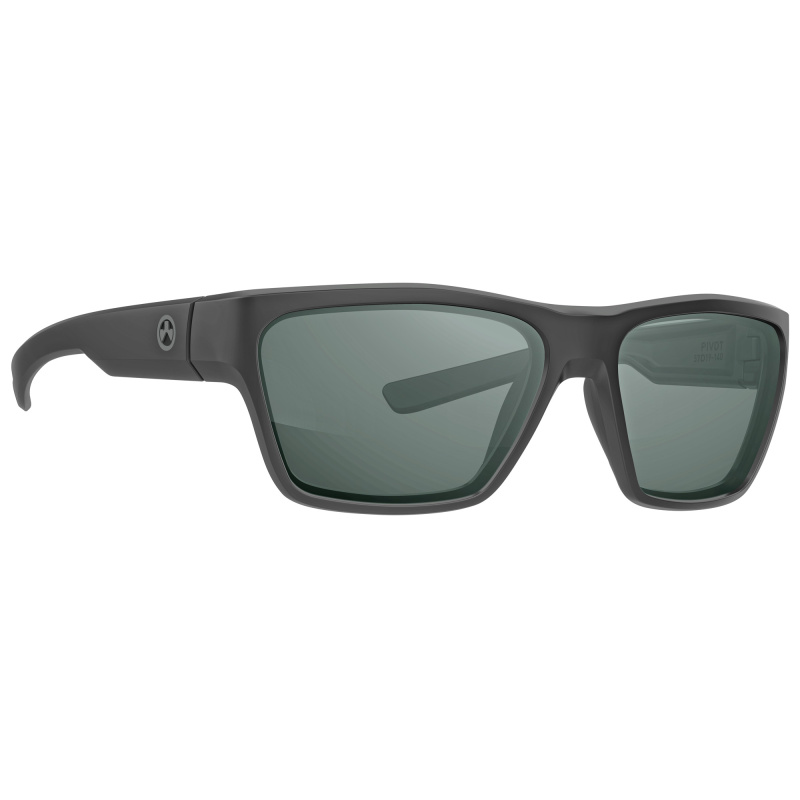 Pivot Eyewear, Polarized, Black Frame, Gray/Green Lens MAG1128-1-001-1900