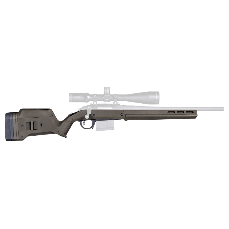 Hunter American Stock, Fits Ruger American Short Action, Includes STANAG Magazine Well, Matte Finish, Olive Drab Green MAG1207-ODG