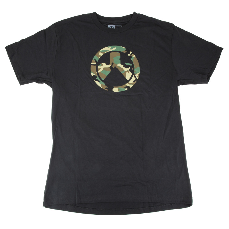 Woodland Camo Icon Logo, T-Shirt, Large, Cotton Polyester Blend, Black MAG1225-001-L