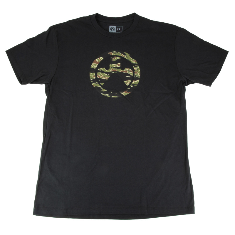 Tiger Stripe Icon Logo, T-Shirt, 2X Large, Cotton Polyester Blend, Black MAG1292-001-2XL