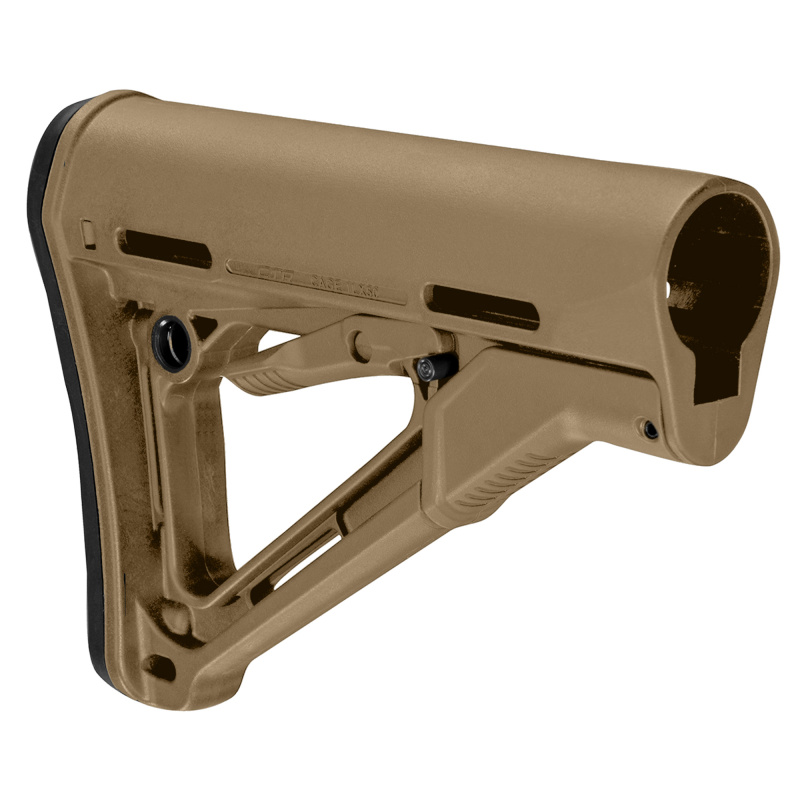 CTR Carbine Stock, Fits AR-15 Mil-Spec Buffer Tubes, Matte Finish, Modified Coyote Brown MAG1377MCB