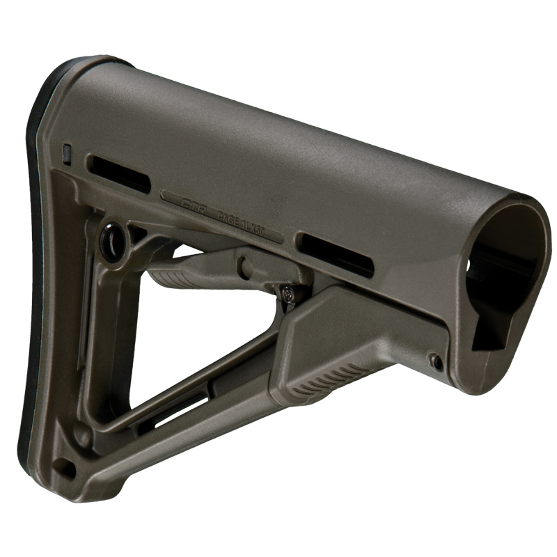 CTR Stock, Fits AR-15, Adjustable, OD Green MAG310-OD