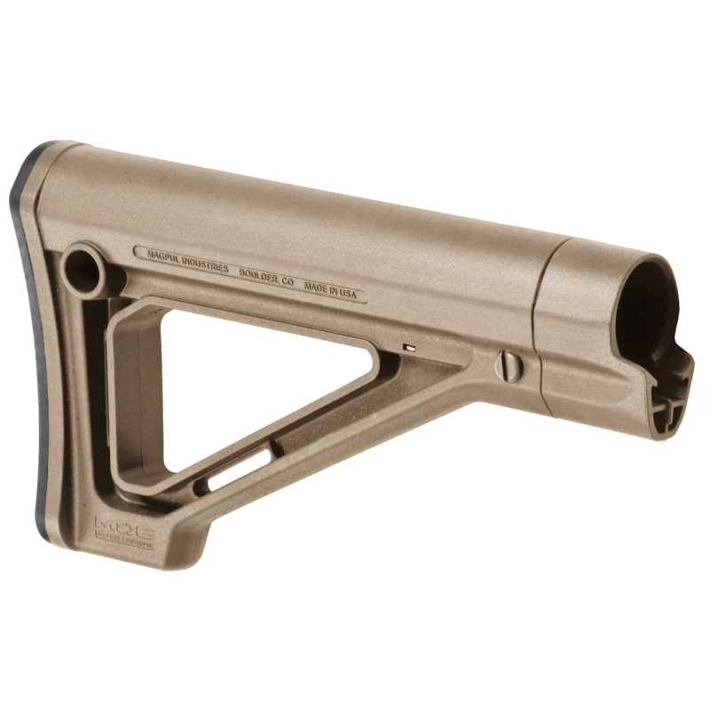 MOE Fixed Carbine Stock, Fits AR Rifles, Mil-Spec, Flat Dark Earth MAG480-FDE