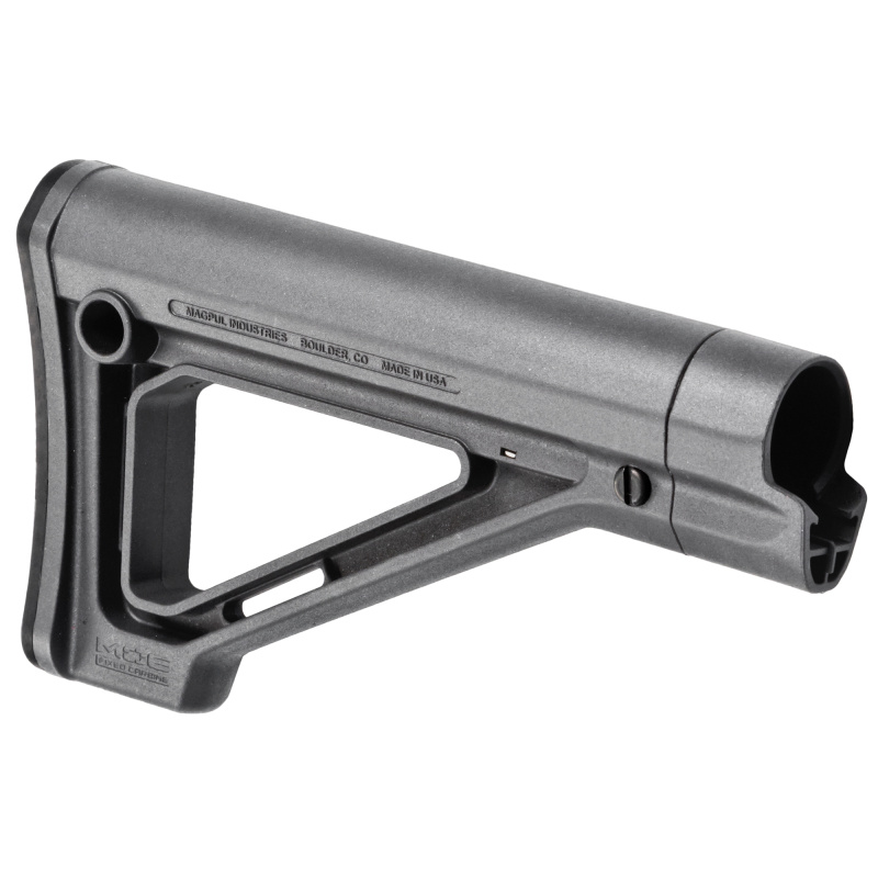 MOE Fixed Carbine Stock, Fits AR Rifles, Mil-Spec, Grey Finish MAG480-GRY