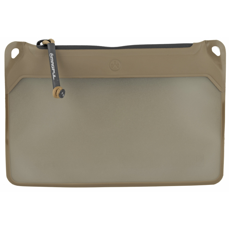 DAKA Window Pouch, Small, 6"x9", Flat Dark Earth Polymer Fabric, Window for Easy Organization MAG994-245
