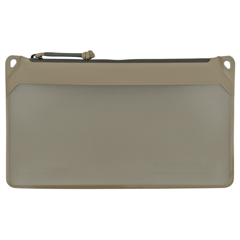 DAKA Window Pouch, Medium, 7"x12", Flat Dark Earth Polymer Fabric, Window for Easy Organization MAG995-245