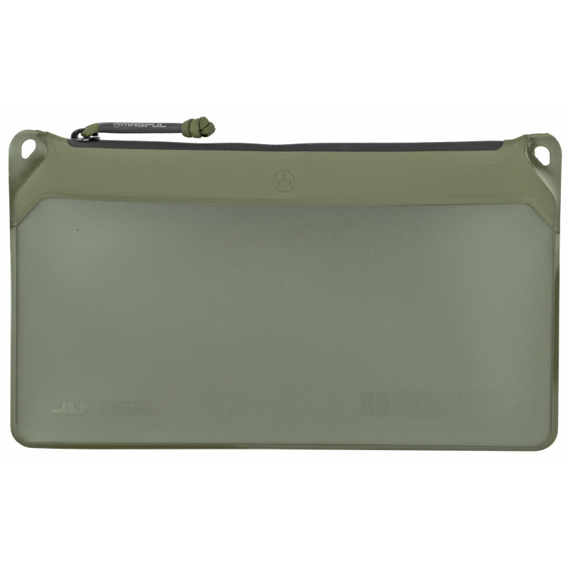 DAKA Window Pouch, Medium, 7"x12", OD Green Polymer Fabric, Window for Easy Organization MAG995-315
