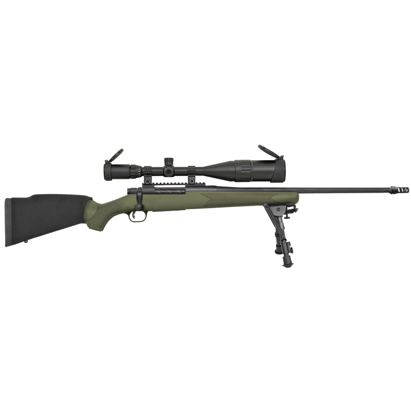 Patriot Night Train II With 6-24x50mm Riflescope .308 Winchester 22 Inch Fluted Barrel With Muzzlebrake Matte Blue Finish Bipod OD Green Synthetic Stock 5 Round