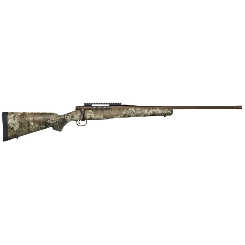 Patriot, Predator, Bolt Action, 7mm PRC, 24" Fluted and Threaded Barrel, Spiral Fluted Bolt, Brown Finish, Synthetic Strata Camo Stock, 3 Rounds, Adjustable Trigger, Picatinny Rail, Oversized Bolt Handle, Box Magazine 28171