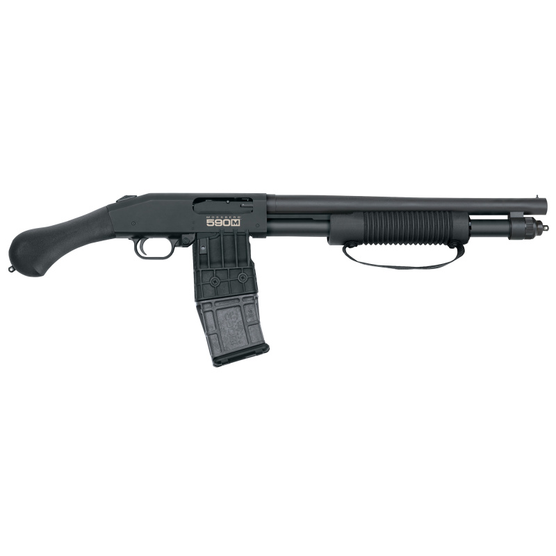 590M Shockwave, Pump Shotgun, 12Ga 3", 14" Barrel, Black Finish, Pistol Grip, 1 Mag, 10Rd, 26.5" Overall Length, Bead Sight, Magazine Fed 50208