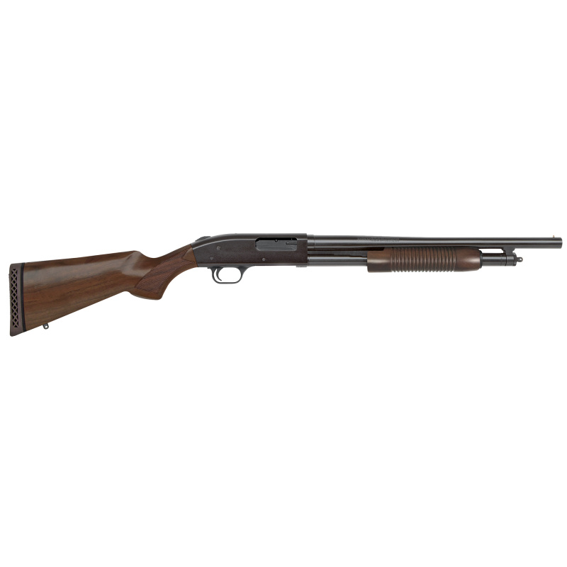 500, Retrograde, Pump, 12 Gauge 3", 18.5", Blue, Wood, Right Hand, Cylinder, 3", 5Rd 50429