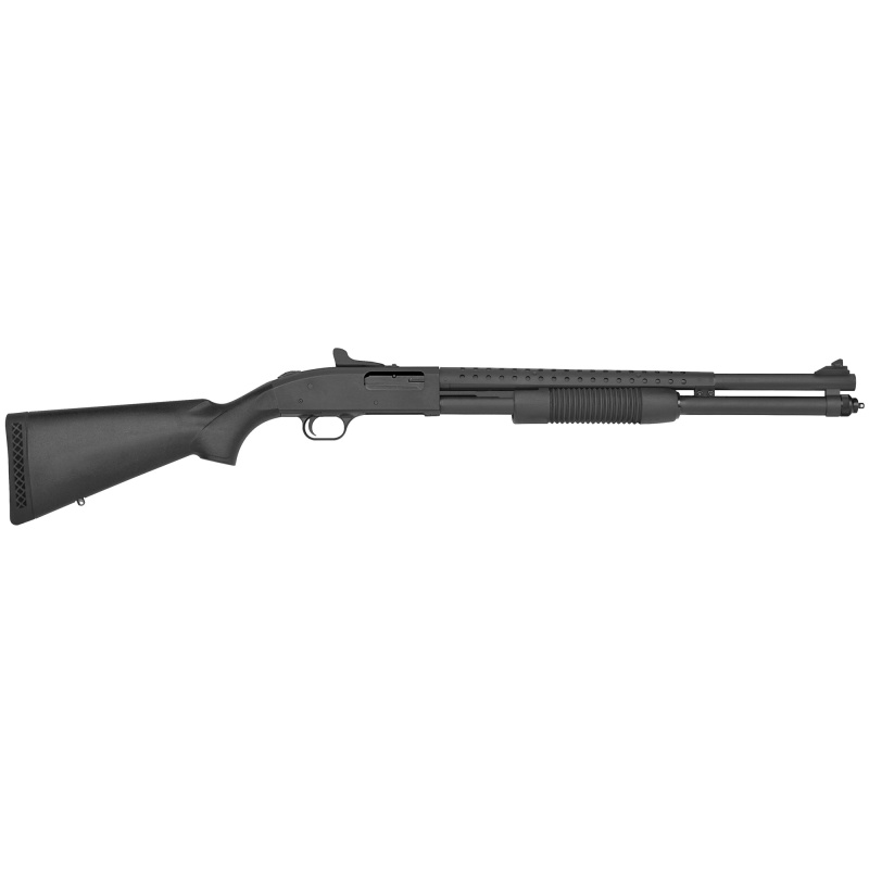 590, Persuader, Pump Action, 12 Gauge, 3" Chamber, 20" Cylinder Barrel, Blue Finish, Synthetic Stock, Includes Heat Shield, 9Rd, Ghost Ring Sight 50693