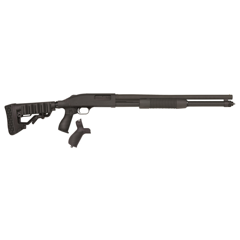 590, Tactical, Pump Action, 12 Gauge, 3" Chamber, 20" Cylinder Barrel, Blue Finish, Synthetic Stock, Flex Rear End with Tactical Stock and Pistol Grip, 9Rd, Bead Sight 50695