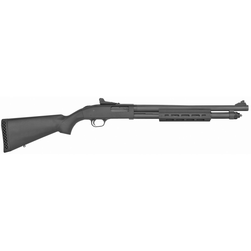 590A1, Security Mil-Spec, Pump Action, 12 Gauge, 3" Chamber, 18.5" Heavy Wall Barrel, Parkerized Black Finish, Synthetic Stock with M-Lok Forend, 7Rd, Ghost Ring Sight 50765
