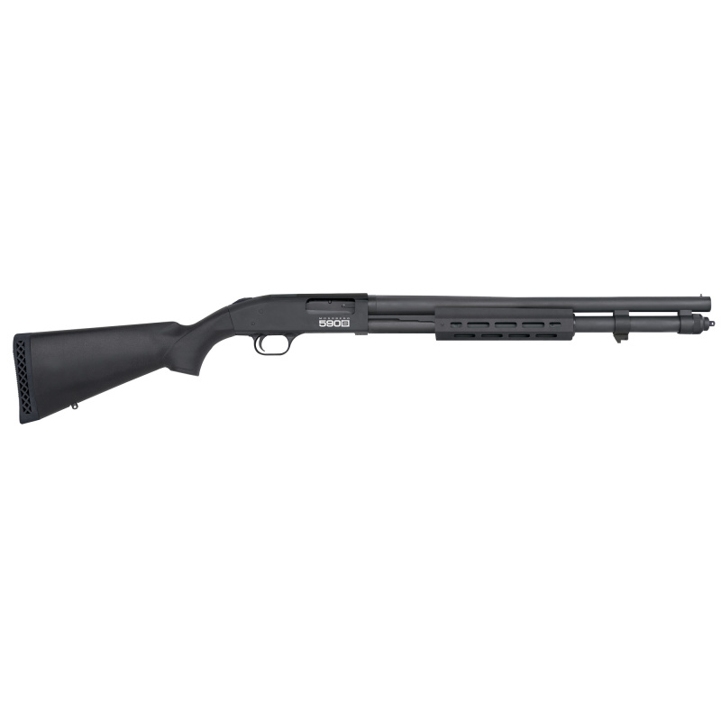 590S, Optic Ready, Pump Action, 12 Gauge, 3" Chamber, 20" Barrel, Matte Blued Finish, Synthetic Stock, Bead Sight, Receiver Milled for Shield RMSc Pattern Micro Dot Sights, 13 Rounds, Cycles 1.75", 2.75", or 3" 51604
