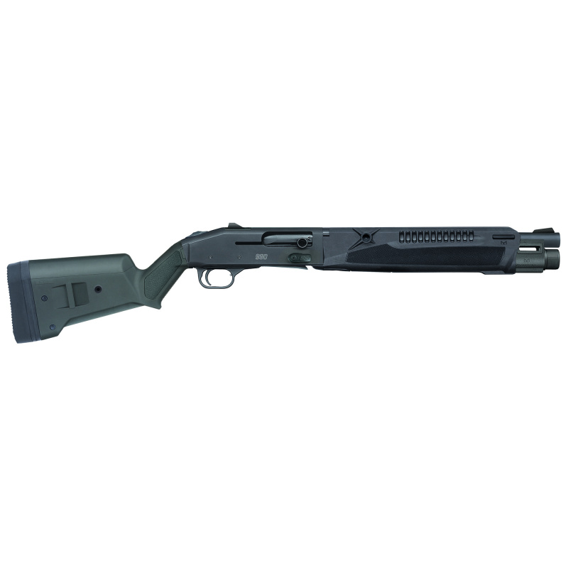 990Magpul, Semi-Automatic, Short Barreled Shotgun, 12 Gauge, 3" Chamber, 14.75" Barrel, Fixed Choke, Matte Blued Barrel, Black Stock, Magpul SGA Stock, SPX Forend, Ghost Ring Rear with Fiber Optic Front Sight, Optic-Ready with Shield RMSc Footprint, 5 Ro