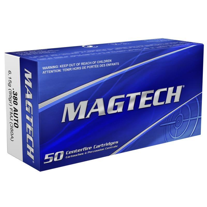 Magtech .380 ACP 95 Grain Full Metal Case, Case of 1000 Rounds (20 Boxes of 50)