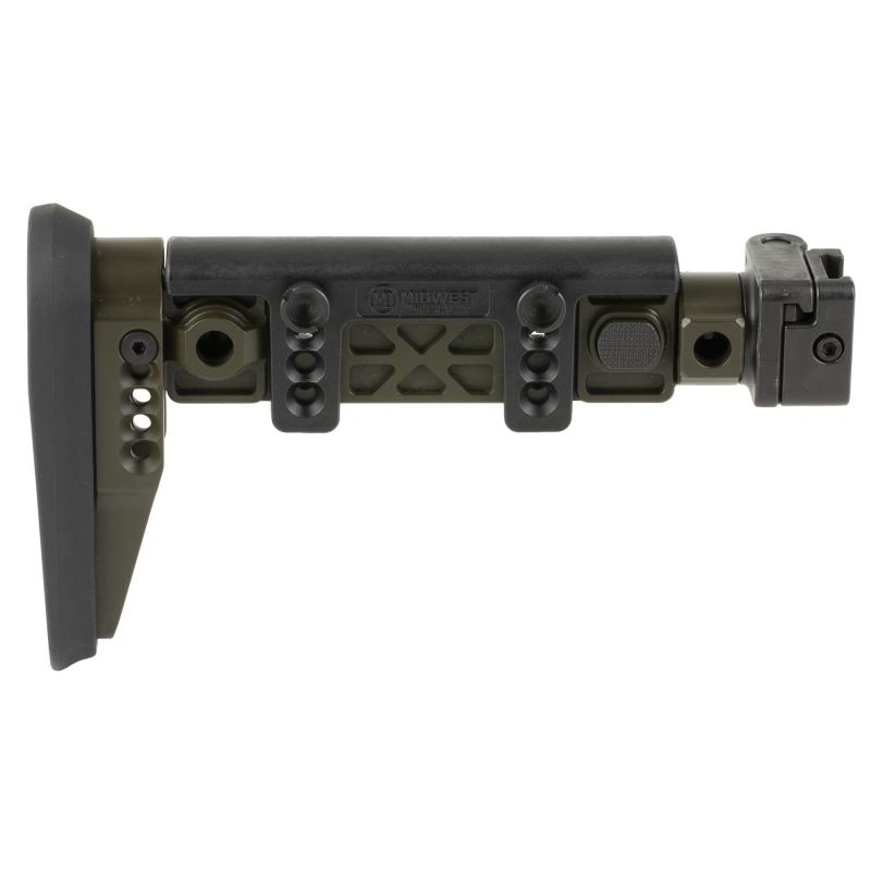 Alpha Side Folding Stock, Fits AK47 and Other Firearms with 1913 Picatinny Stock Adapter, Matte Finish, Olive Drab Green MI-AK-ALPHA-FS-ODG