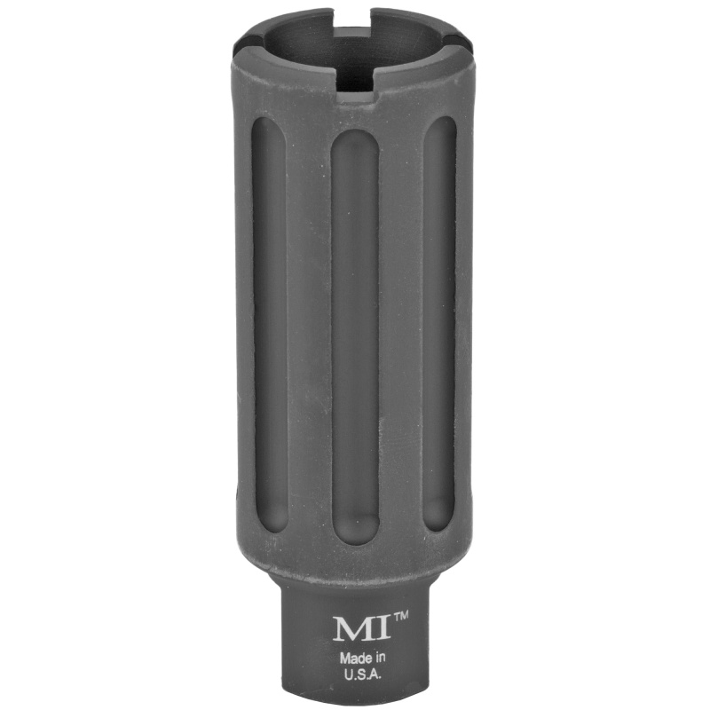 Blast Can, Blast Diverter, 9MM, 1/2-36 Thread, Aluminum, Black Anodized Finish, 3.375" Length, 1.2" Diameter, 3.2 oz MI-BC9