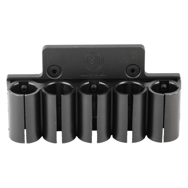 Shotgun Stock Shell Holder, Fits Midwest Industries Shotgun Stock, Matte Finish, Black, Holds 5 Shells MI-SG-SHP-BUNDLE