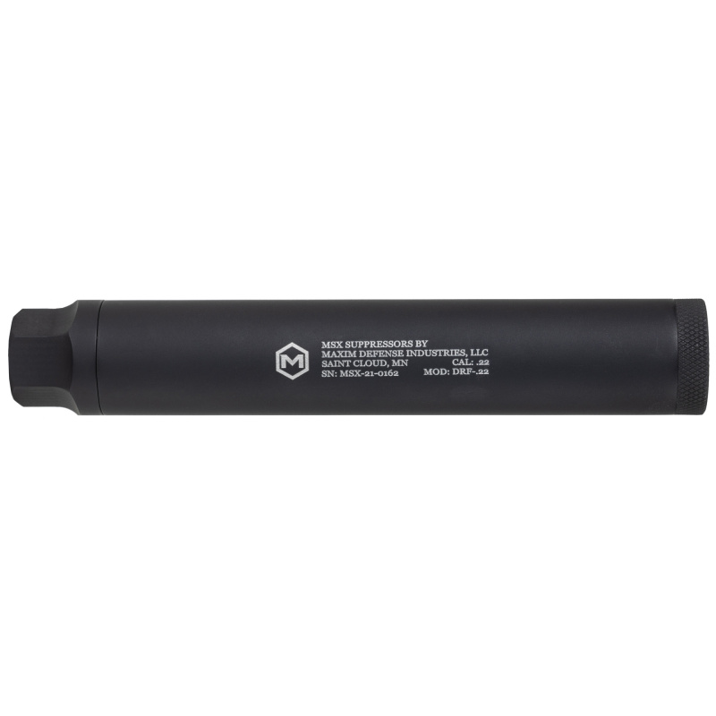 DRF22, Rimfire Suppressor, 22LR/17HMR/22MAG, Anodized Finish, Black MXM-48351