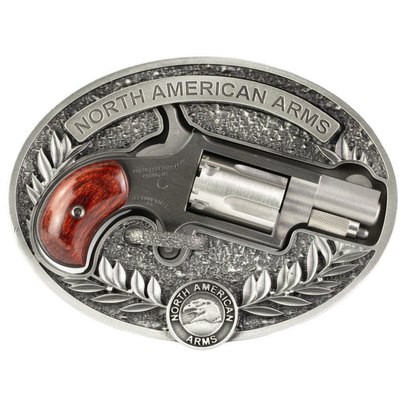 NAA Mini Belt Buckle Revolver | 22LR, 1 1/8" Barrel, 5 Shot Cylinder w/ Oval/Enclosed Belt Buckle