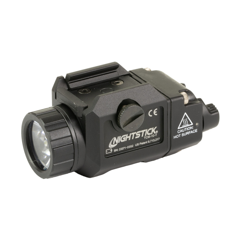 TCM-10-T, Rechargeable Pistol Mounted Light, Fits Picatinny Rail, Anodized Finish, Black, 1,000 Lumens, 25,100 Candela, Rechargeable TCM-10-T