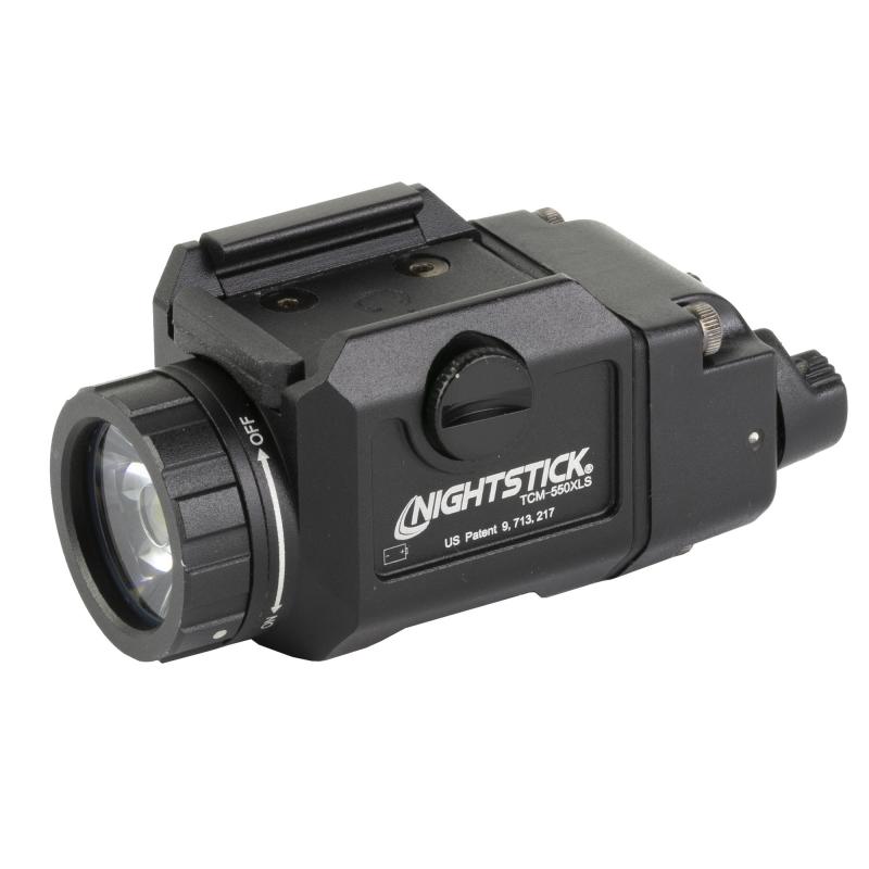 TCM-550XLS, Compact Weapon-Mounted Light w/Strobe, 550 Lumens, 4,612 Candela, Black, 2.5 Hours of Runtime, Waterproof TCM-550XLS