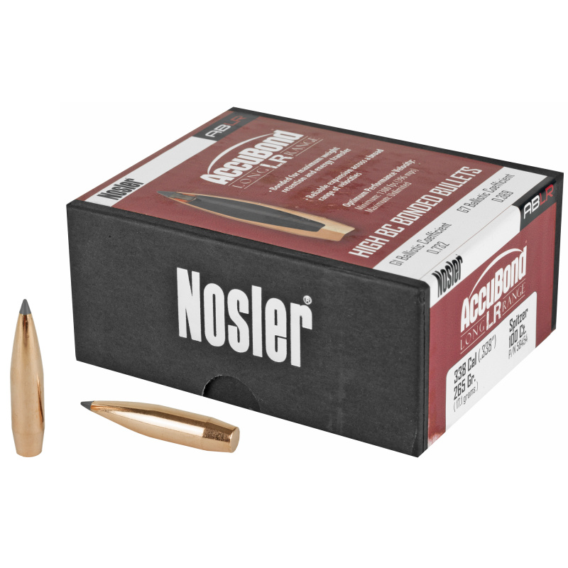AccuBond Long Range Bullets .338 Caliber .308 Diameter 265 Grain Spitzer