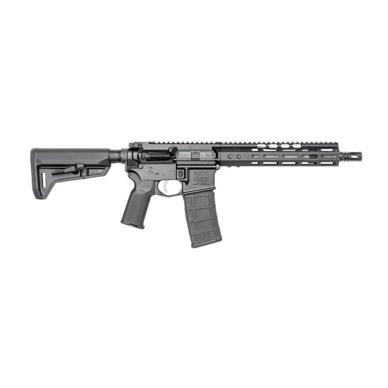 Chainsaw, Semi-automatic, SBR, 556 NATO/223 Remington, 10.5" Barrel, A2 Flash Hider, Anodized Finish, Black, Magpul MOE-K2 Grip, Magpul SLK Stock, Free FLoat M-LOK Handguard, ALG Trigger, Radian Raptor LT Charging Handle, 30 Rounds, 1 Magpul PMAG Magazin
