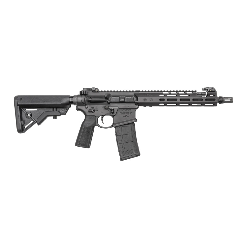 N4 Shorty, Short Barreled Rifle, Semi-automatic, 5.56 NATO, 10.5" Stainless Steel Barrel, 1/2X28 Thread Pitch, Cerakote Finish, Armor Black, B5 Type 23 Pistol Grip, B5 Bravo Stock, MBUS Pro Flip-Up Sights, 30 Rounds, 1 Magazine, Pig Pen Flash Hider, NSS