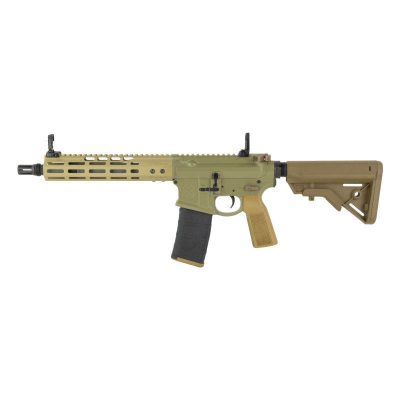 Gen 4 N4, Semi-automatic, SBR, AR-15, 223 Remington/5.56 NATO, 10.5" Threaded Barrel, 1/2x28 Thread Pitch, Cerakote Finish, Flat Dark Earth, Coyote Brown B5 Furniture, Ambidextrous Controls, MBUS Pro Sights, Pig Pen Flash Hider, 30 Rounds, 1 Magazine 020
