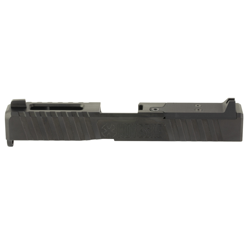 DM Slide, DLC Finish, Black, Direct Mount Optics Ready, For Glock 19 Gen 3, Includes Noveske End Plate, Cover Plate w/Rear Sight, Front Sight 03002514