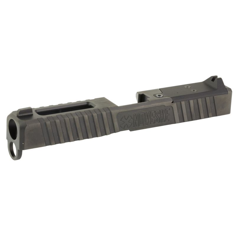 DM Slide, DLC Finish, Black, Direct Mount Optics Ready, For Glock 17 Gen 4, Includes Noveske End Plate, Cover Plate w/Rear Sight, Front Sight 03002526