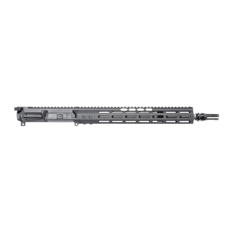 N4 Afghan, Complete Upper Receiver, 5.56 NATO, 14.5" Stainless Steel Barrel, 1/2X28 Thread Pitch, Pinned and Welded Muzzle Device (16" OAL), Fits AR-15, Cerakote Finish, Black, 13.5" M-LOK Handguard, Black Love Handle Charging Handle, Pig Pen Flash Hider