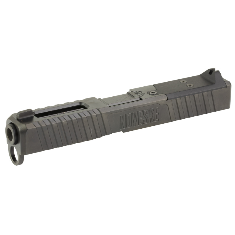 DM Slide, Noveske Barrel, DLC Finish, Black, Direct Mount Optics Ready, For Glock 19 Gen 4, Includes Noveske End Plate, Cover Plate w/Rear Sight, Front Sight 03002700