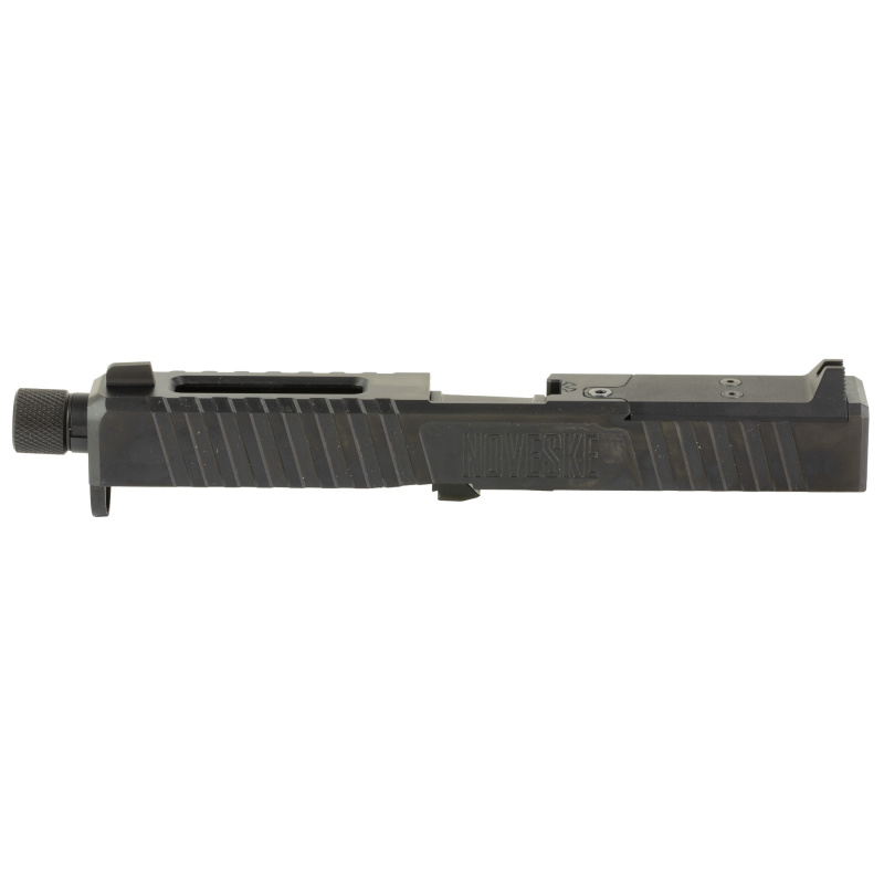 DM Slide, Noveske Barrel Threaded 1/2x28, DLC Finish, Black, Direct Mount Optics Ready, For Glock 17 Gen 4, Includes Noveske End Plate, Cover Plate w/Rear Sight, Front Sight 03002705