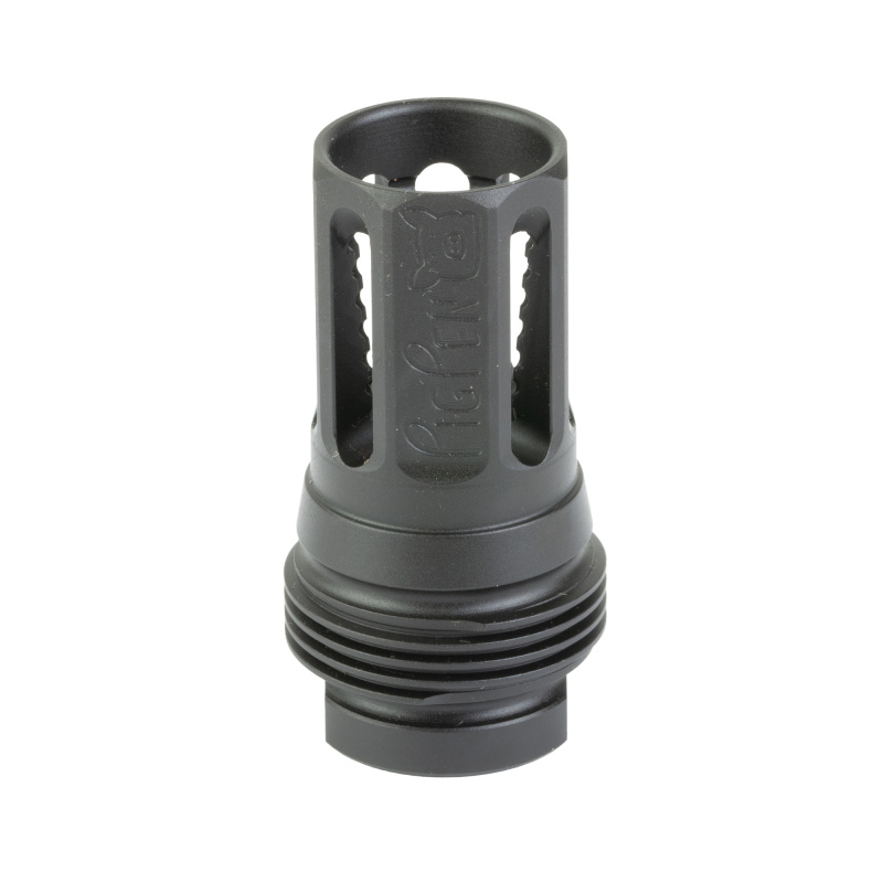 Pig Pen, Flash Hider, 5.56 NATO, Fits AR, 1/2X28 Thread Pitch, Nitride Finish, Black, Short Variant, Includes Shims 05002855