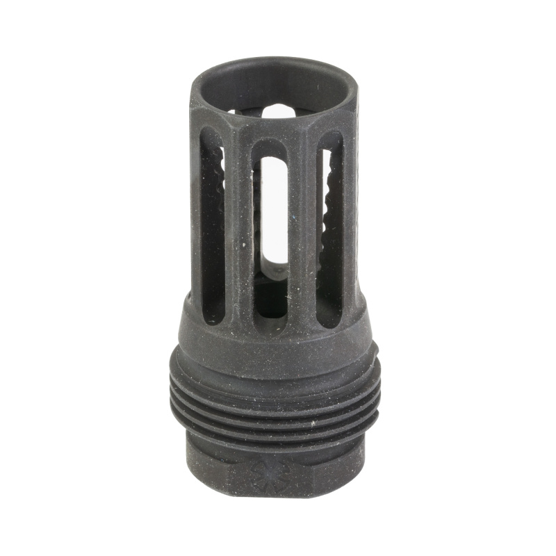 Pig Pen, Flash Hider, 7.62 NATO, Fits AR, 5/8X24 Thread Pitch, Nitride Finish, Black, Short Variant, Includes Shims 05002856