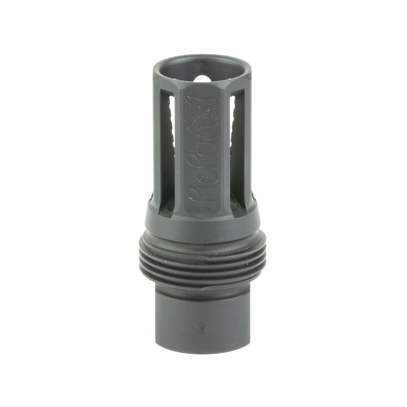 Pig Pen, Flash Hider, 7.62 NATO, Fits AR, 5/8X24 Thread Pitch, Nitride Finish, Black, Long Variant, Includes Shims 05002858
