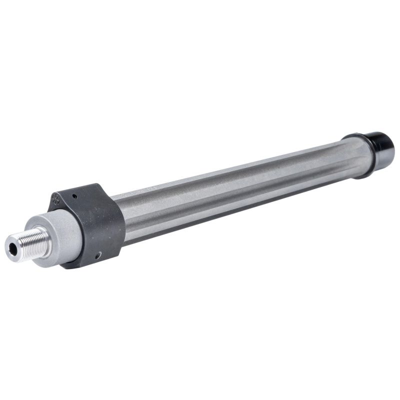 Afghan, Rifle Barrel, 5.56 NATO, 14.5" Stainless Steel Barrel, 1/2X28 Thread Pitch, Fits AR15, Bead-Blasted Finish, Silver, Disruptive Deep Fluting, 1:7" Twist Rate, Mid-Length Gas System, Pinned Low-Profile Gas Block 07000560