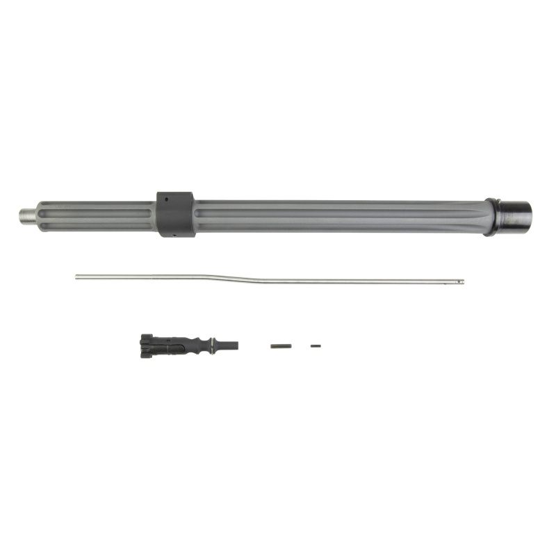 Afghan, Rifle Barrel, 5.56 NATO, 14.5" Stainless Steel Barrel, 1/2X28 Thread Pitch, Fits AR15, Bead-Blasted Finish, Silver, Disruptive Deep Fluting, 1:7" Twist Rate, Mid-Length Gas System, Pinned Low-Profile Gas Block, Headspaced Bolt 07000576