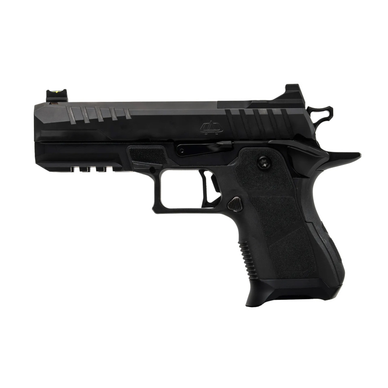 2311 Compact, Semi-automatic, Single Action, Aluminum Frame Pistol, Compact, 9MM, 4.25" Stainless Steel Barrel, DLC Finish, Black, Polymer Grip Module, Dawson Precision Fixed Rear and Fiber Optic Front Sight, Optic Ready, Dawson Precision RMR Cut Optics