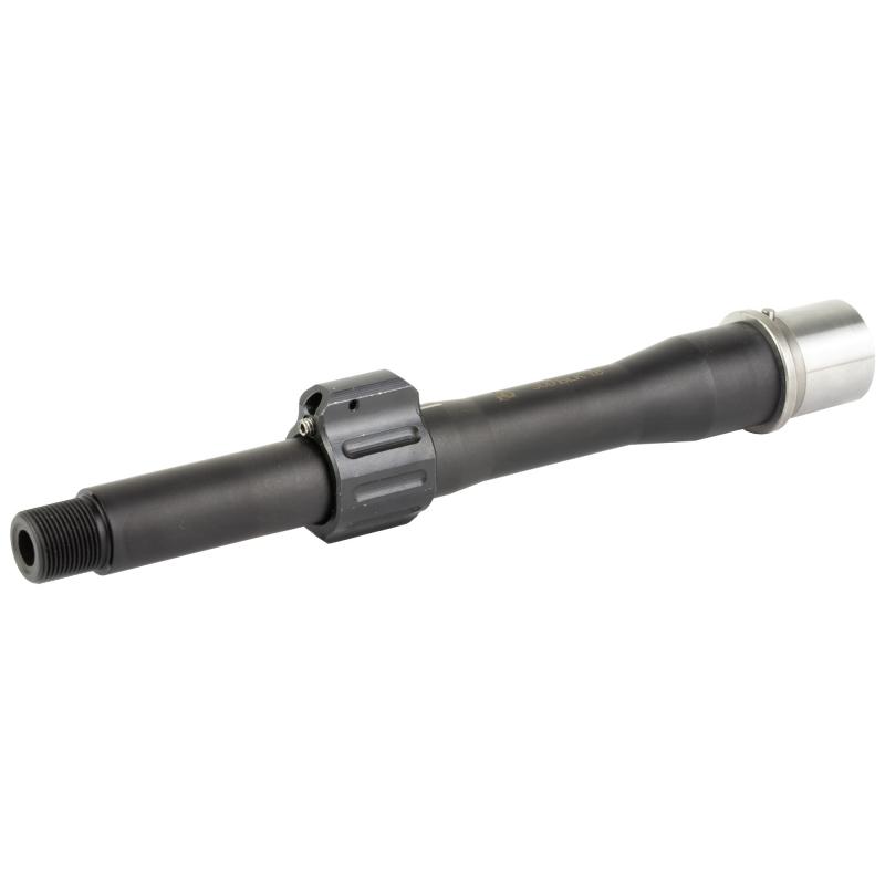 Barrel, Fits AR15, 300 Blackout, 8", Pistol Length Gas System, Threaded 5/8-24, Medium Profile, Nitride Finish, Includes Adjustable Gas Block, Black B-300-8-P-TG-BLK