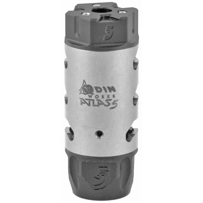 Atlas 5, Muzzle Brake, 223REM/556NATO, 1/2-28 Threaded, Stainless Steel MB-ATLAS-5
